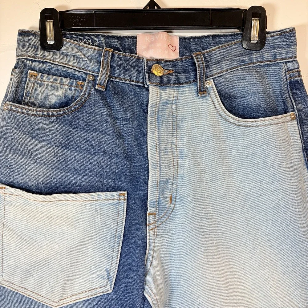 Revice Size 27‎ Patchwork Re done Matchmaker Love at First Sight Jeans Straight